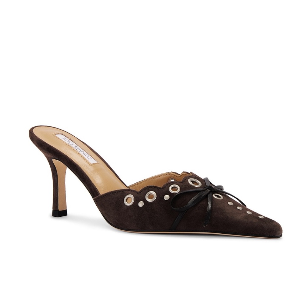 Tony Bianco Shae Mule in Espresso Suede Brown Women's Mules